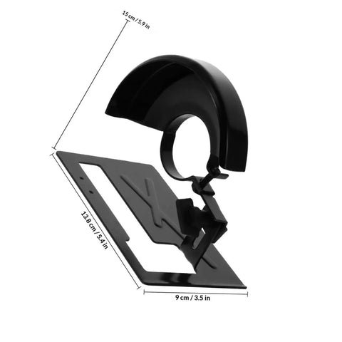 Heavy Duty Angle Grinder Protective Cover And Spark Guard Stand featuring a black steel guard and bracket for secure tool setup.