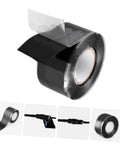 5m Self Adhesive Silicone Tape for Water Pipes and Electrical Repairs, heat resistant, shown in roll form and applied on wires.