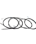 Front And Rear Drum Brake Cable With Spring For Easy DIY Install Direct Power Transfer Short Stop Distance Low Maintenance Drum Brake Line Replacement For Reliable Emergency Stops, black 1800mm cable