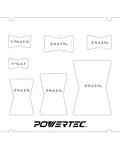 Clear Acrylic Butterfly Bowtie Router Template For Woodworkers Seeking Hella Precise Inlay Cuts To Patch Cracks And Reinforce Boards Without The Hassle Pack Of Two with size measurements.