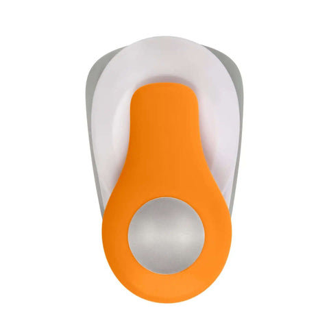 Top view of 2 Inch Circle Punch For Scrapbooking And Card Making Easy Manual Lever Punch That Delivers Clean Punched Out Designs For Paper Crafts Perfect For Embellishments And Windows Gray.