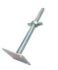 4 Pack Adjustable Leveling Jacks With Base Plate For Baker Style Scaffolding Rock Solid Screw Jacks Silver angle view