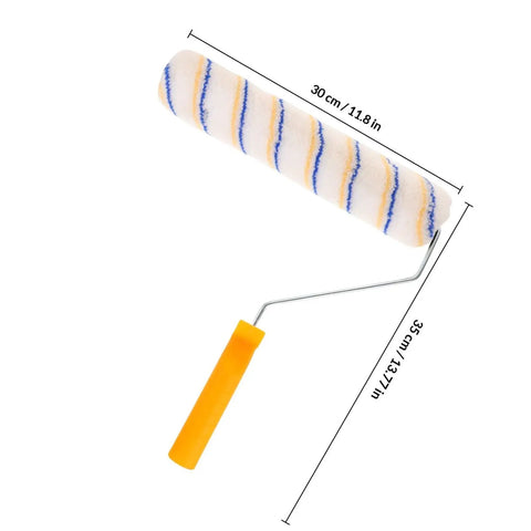 Superior Quality Reusable Paint Roller Brush Set With Thick Fiber Padding And Comfort Grip Handles For smooth wall coverage on a 30 cm roller.