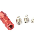 Red metal and silver nipples from 60 Piece Metal Grease Nipple Fittings Kit With Plastic Case For Automotive Motorcycle And Truck Maintenance