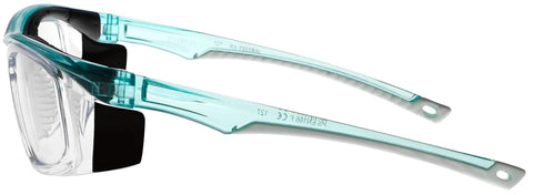 Lead Shielded Safety Glasses With.75mm Pb Eq Lenses And.50mm Pb Eq Side Shields, TR-90 Frame, Silicone Nose Pads, Prescription Ready Teal Color