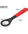 Heavy Duty O-Type ER16 ER20 ER25 ER32 Collet Wrench And Spanner For CNC Mill Machine Tool Chuck With Ergonomic Red Black Grip Design