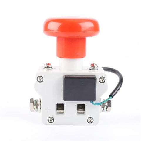 ZJK300a Heavy Duty Stop Switch For Industrial Control Panels, red button on white casing, designed for safety in machinery operations.