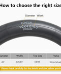 Tough As Nails Heavy Duty 20x4.0/4.5 E-Bike Inner Tubes Set With Butyl Material And Schrader Valve Premium Quality measurement chart
