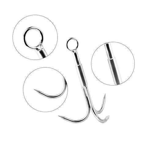 Heavy Duty 3 Claw Stainless Grappling Hook For Retrieval And Climbing Outdoor Gear With Carabiner Style Clip Perfect For Hiking