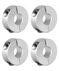 Double Split Shaft Collar Clamping Style With M4 Set Screw For 8mm Bore 25mm OD 8mm Thick Aluminum Alloy Pack Of 4