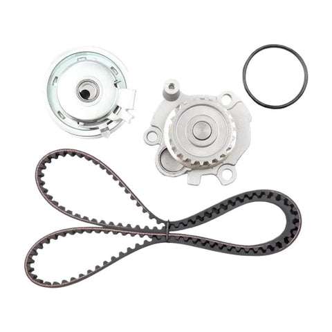 Water Pump And Timing Belt Kit Compatible With Beetle 2 0L Engine Replaces Part Numbers 06A109479F 06A121012G, shown with pump, belt, and seal