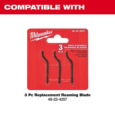 3-piece replacement reaming blades for Reaming Pen Pro Grade Tool For Precision Hole Finishing, in red packaging