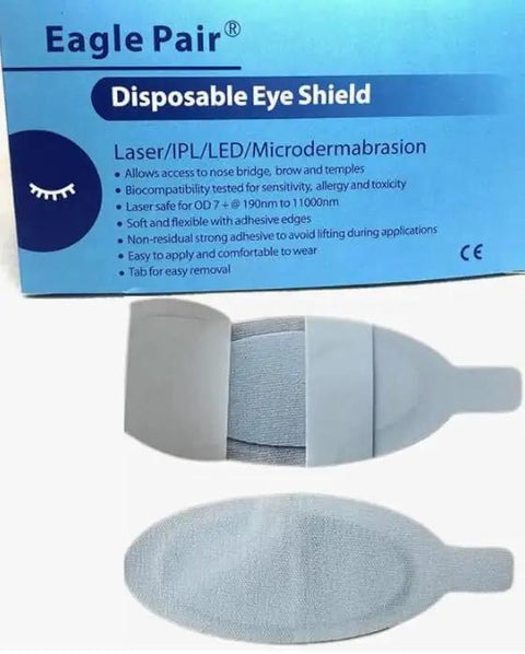 Top Notch Salon Safe Laser Eye Shields For Beauty Pros Customers Heavy Duty Disposable Patches With Rock Solid Blocking 190 To 11000Nm Wavelengths Bulk Three Hundred Pack For Hair Removal Facial Sessions Reliable Protection