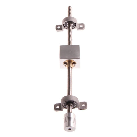 T8 Lead Screw Vertical Rail Guide Set With 8mm Diameter And 2mm Pitch Copper Nut For 3D Printers And CNC Machines Straight Up Smooth Operation With Zero Backlash Hassle Free Rig Upgrade