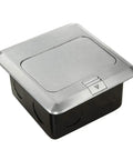 Pop Up Floor Outlet With USB Chargers Waterproof Receptacle Box For Kitchen Countertop Stainless Steel Silver Cover Hidden Power Grommet For Desk Table And Office Use