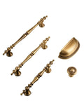 Vintage Cabinet Pulls 2 Pack Antique Brass Crown Shape Handles For Cabinets Dressers Wardrobes And Drawers Solid Metal Hardware