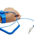 Adjustable Anti Static Wrist Strap With Grounding Wire And Alligator Clip For Working On Sensitive Electronics on wrist