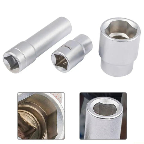 Heavy Duty Half Inch Drive Triangular Socket Set Multi-Toothed For Injection Pump Governor Screws Bearing Remover Diesel Tool Kit 3 Pcs