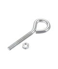 Pro 30 Pack M4x30mm Carbon Steel Eye Hook Screw Bolt Kit With Hex Nuts And White Zinc Plated Finish For Tough As Nails Heavy Duty Project Builds with an eye hook and hex nut.