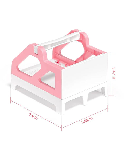 Heavy Hitter Universal Thermal Shipping Label Holder And Fan Fold Roll Organizer No Sweat Paper Dispenser Stand Pink Fits Your Favorite Printers