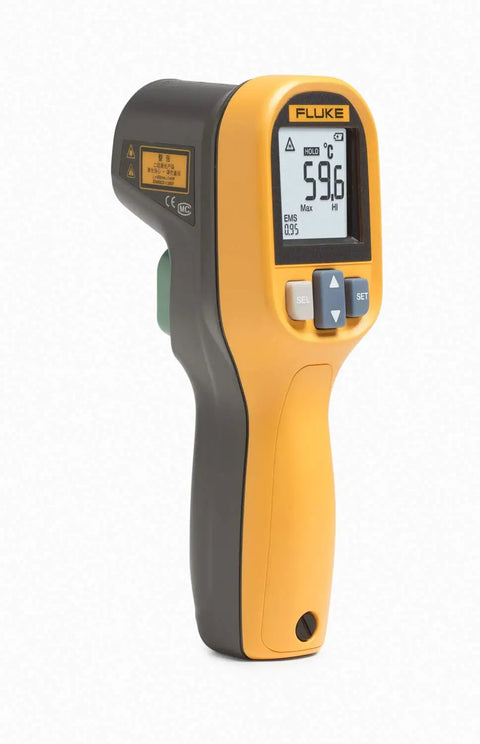 59 Max Plus Infrared Thermometer With 10 To 1 DTS Ratio, Backlit LCD, Laser Pointer, And Compact Toolbox Ready Industrial Grade Temp Tool For Fast, Accurate Measurements From 22 F To 932 F (30 C To 500 C) In Tough Work Environments.