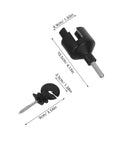 Screw-In Wire Insulators For Wood Posts Sun Resistant 51 Pack With Socket Tool, black plastic fence insulator with dimensions