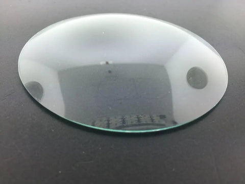 Round Convex Clock Glass Replacement Part For 4 1/16 Inch 103.9 MM DIY Clock Kit on dark surface