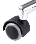 Inch Caster Wheels Furniture Accessories 10pcs Grey for Office Chair, close-up of a grey rubber caster with black base.