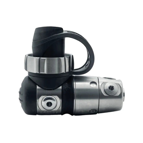 TFX Scuba Regulator With Front Exhaust For Effortless Breathing In Any Dive Position, Titanium Components, DIN Connection