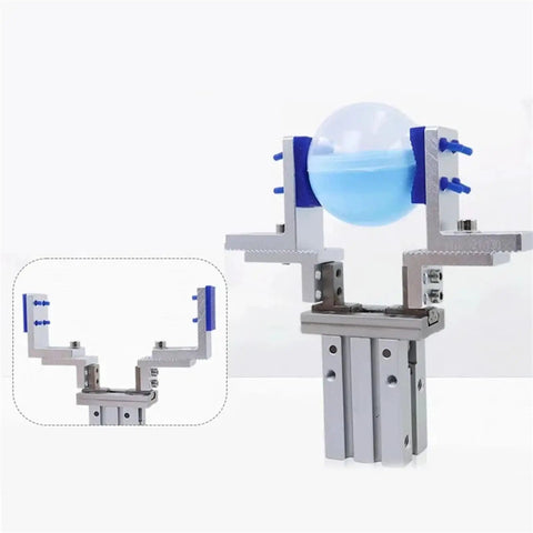 Widened Large Opening Finger Cylinder Fixture With Parallel Gripper Arm MHZL2 16D Four Hole Adjustable Chuck for precision uses