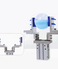 Finger Cylinder Widened Opening Fixture With Mechanical Arm Parallel Gripper MHZL216D Four Hole Adjustable Chuck For Pro Grade Precision Industrial Robotics And Air Tool Projects Color 4
