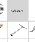 Electric Grain Mill And Spice Grinder Pulverizer accessories including brush, blade, and other components for 500g capacity unit