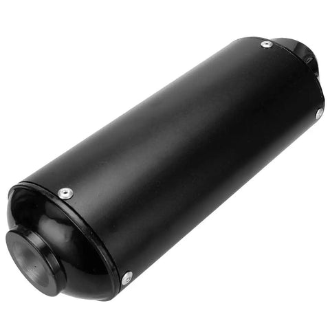 Rugged 1.1 Inch ATV Exhaust Muffler Silencer Pipe And Clamp Gasket For 50cc To 125cc Chinese ATVs And Quad Bikes Side View