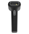 USB Barcode Scanner 1D and 2D Reads QR EAN UPC Code 128 PDF417 and Data Matrix Auto Sensing, black front view