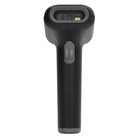 USB Barcode Scanner 1D and 2D Reads QR EAN UPC Code 128 PDF417 and Data Matrix Auto Sensing, black front view