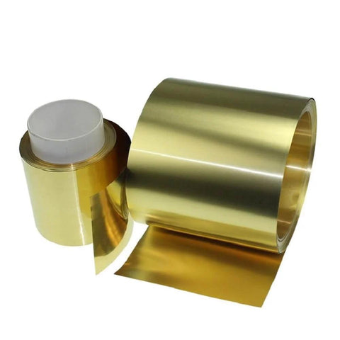 Thin Brass Foil Strip 0.1 Mm Thick, High Purity Brass Sheet for Shielding, Flexible and Fatigue Resistant Metal Roll