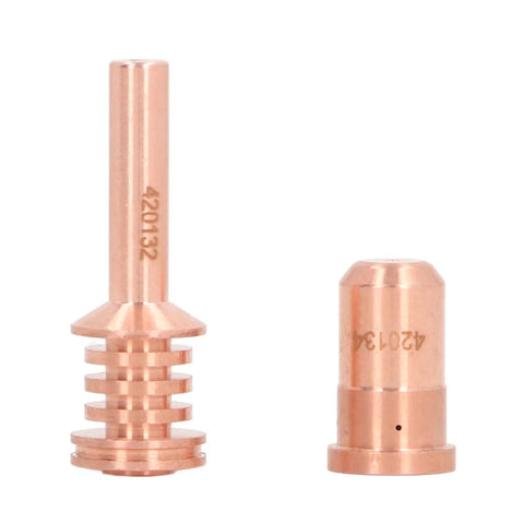 Solid Prime Kit For Plasma Cutter With 5 Brass Nozzles And Electrodes Fit PMX 30AIR Torch replacement parts. Two brass nozzles.