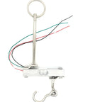 Beefy 10Kg Straight Bar Load Cell With Hook 4 Wire Strain Gauge Sensor For Spot On Weight And Tension Readouts Safe Load 150 Percent Full Scale 3-9V Excitation 75mm Compact Size For DIY Scales And Force Projects. Straight bar load cell with hook and four wires, 75mm metal sensor for DIY scales.