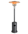 Outdoor Patio Heater With 50,000 BTU Propane Heater, Stainless Steel Burner, Wheels, And Triple Protection, Standing Portable Outdoor Heater For Porch, Deck, Home And Commercial Use Gray