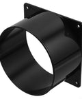 Cabilock Abs Square Air Vent Duct Connector Flange Plastic Outlet Adaptor For Heating Ventilation System Dust Collection Fittings Wall Mount Ducting, black square duct flange