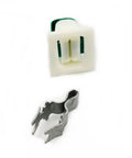 Dryer Door Catch And Strike Latch Kit Replacement For LG Dryers Replaces 4027EL2001A 4026EL3001A PS3522845 PS3522822 AP5238145 AP5242421 Quick And Easy DIY Install With OEM Standard Parts showcasing metal latch and plastic catch