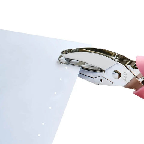 Portable Circle Hole Punch Tool For Craft Paper And Scrapbooking With Pink Soft Grip 1 16th Inch punching paper