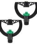 2 Pack 6 Nozzle Center Pivot Sprinkler System For Low Pressure Irrigation, DN15, Pro Grade Durable Black Farm Sprinklers