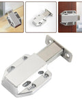 Upgrade Kitchen Vibe With These Sleek Zinc Alloy Push To Open Cabinet Door Catch Latches Featuring Silent Release Mechanism For Smooth Drawer And Cupboard Access Plus Durable Silver Finish That Looks Totally Fresh In Any Home Setup.