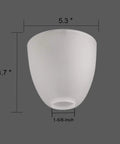 Frosted Glass Bell Shade 3 Pack Replacement Globe For Chandelier Wall Sconce And Pendant Lights With 1 5 8 Inch Fitter