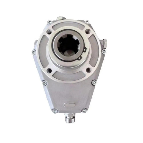 Speed Multiplier Gear Box With Splined Coupling For Tractor PTO And Hydraulic Gear Pump, 1:2 Speed Increaser KM6004 Series, Tough Farm Grade For Forest Machinery, Female 1 3/8 Inch DIN PTO