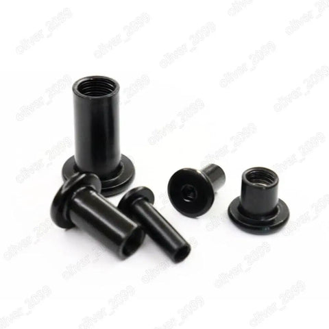 Hex Socket Bolts 20Pcs Black 304 Stainless Steel Rivet Nuts and Hex Socket Cap Nuts for Furniture Connectors M5 X 8mm Set