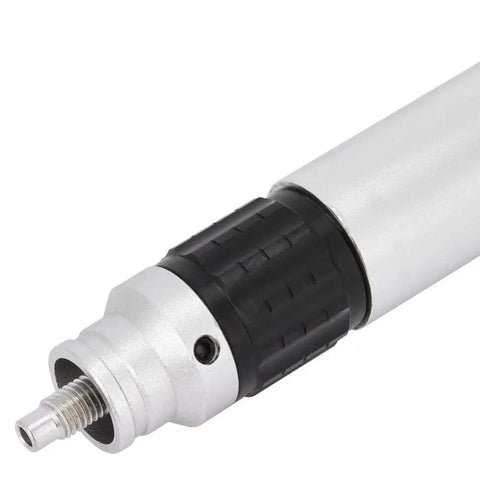 Close-up view of the collet attachment on Badass Pneumatic Micro Die Grinder Screaming At 35000 RPM for precise tool changes.