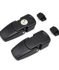 Cabinet Black Powder Coated Metal Hasp Latch With DK604 Security Toggle Lock And Two Keys Heavy Duty Steel Catch