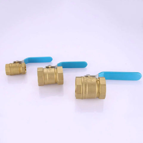 Heavy Duty Solid Brass Ball Valve With Double Internal Thread One Point Five Inch Straight Through Shut Off For Plumbing Lines